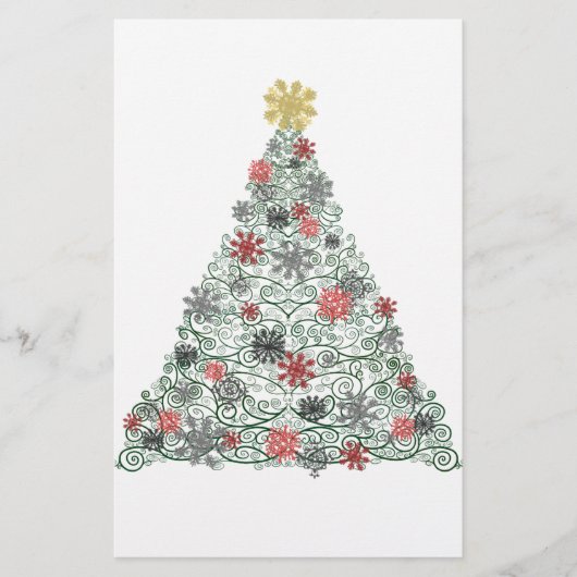 Wirbler Baum verziert Briefpapier (Vorderseite)