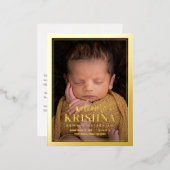 Wirbler Begrüßungsstreifen Geburtsankündigung Post Folien Feiertagspostkarte (Vorderseite/Rückseite)