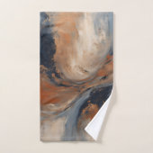 Wirbler blauer orangefarbener Marmor Badhandtuch Set (Handtuch)