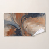 Wirbler blauer orangefarbener Marmor Badhandtuch Set (Handtuch)