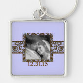 Wirbler Blumenhochzeitungs-Schlüsselanhänger Schlüsselanhänger (Vorne)