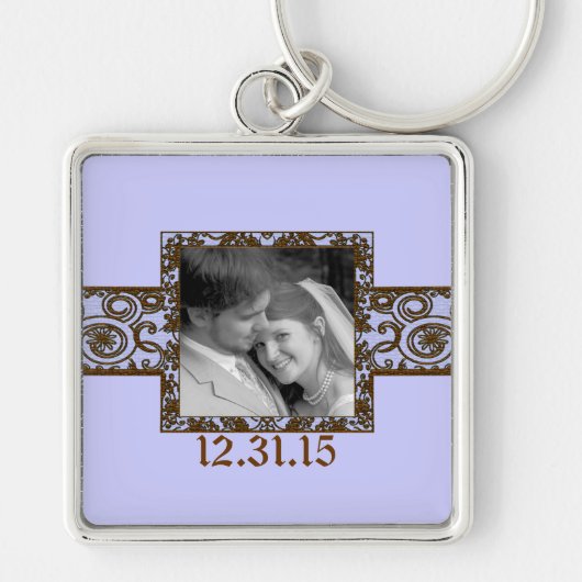 Wirbler Blumenhochzeitungs-Schlüsselanhänger Schlüsselanhänger (Vorne)