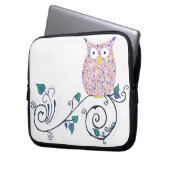 Wirbler Eulenlaptop oder Tablettehülse Laptopschutzhülle (Vorderseite Links)