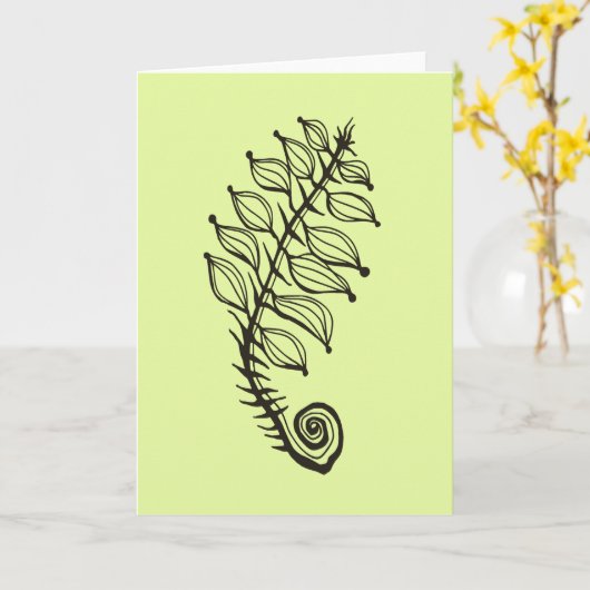 Wirbler Farn Karte (Gelbe Blume)