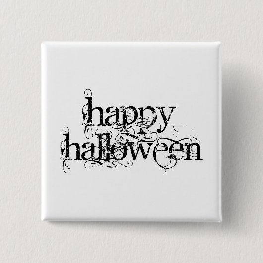 Wirbler Grunge glückliches Halloween Button (Vorderseite)