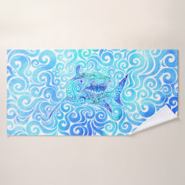 Wirbler Hai Badehandtuch