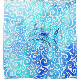 Wirbler Hai Duschvorhang