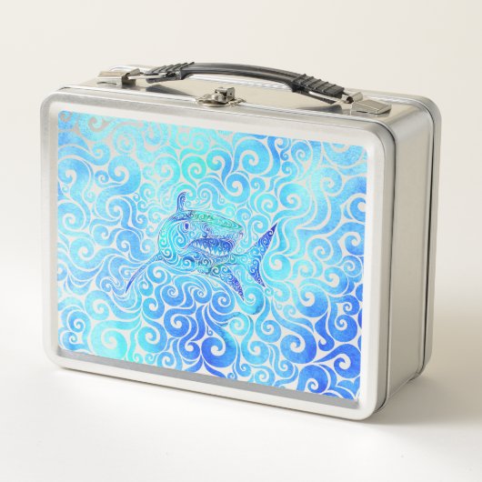 Wirbler Hai Metall Brotdose (Vorderseite)