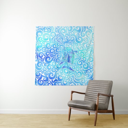 Wirbler Hai Wandteppich (Beispiel (Horizontal))