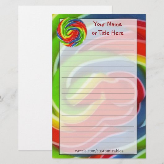 Wirbler Pop Briefpapier (Vorne/Hinten)