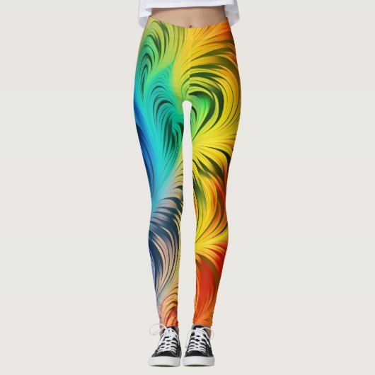 Wirbler Regenbogen Leggings (Vorderseite)