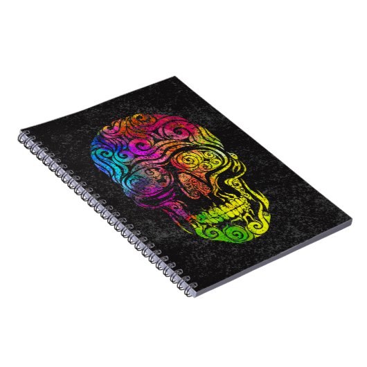 Wirbler Schädel (Farbe) Notizblock (Rechte Seite)