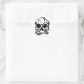 Wirbler Schädel Runder Aufkleber (Tasche)