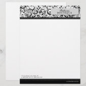 Wirbler schwarzer Butike-Designer-Briefkopf Briefbogen (Vorne/Hinten)