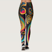 Wirbler und psychedelischer Swirl Leggings (Rückseite)