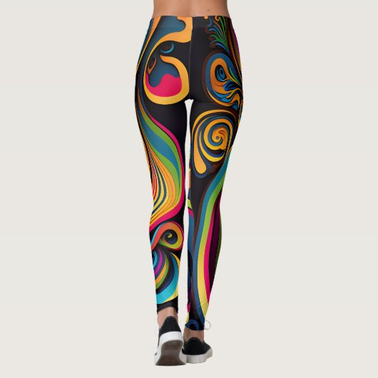 Wirbler und psychedelischer Swirl Leggings (Rückseite)