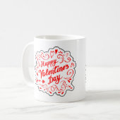 Wirbler Valentinstag Grafik Kaffeetasse (Vorderseite Links)