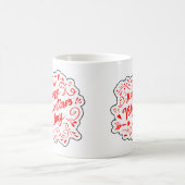 Wirbler Valentinstag Grafik Kaffeetasse (Mittel)