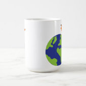 Wirbler Vogel rettet die Welt für nachhaltige Erde Kaffeetasse (Mittel)