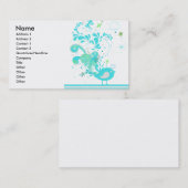 Wirbler Vogelvektor Visitenkarte (Vorne/Hinten)