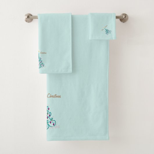 Wirbler Weihnachtsbaum Badhandtuch Set (Insitu)
