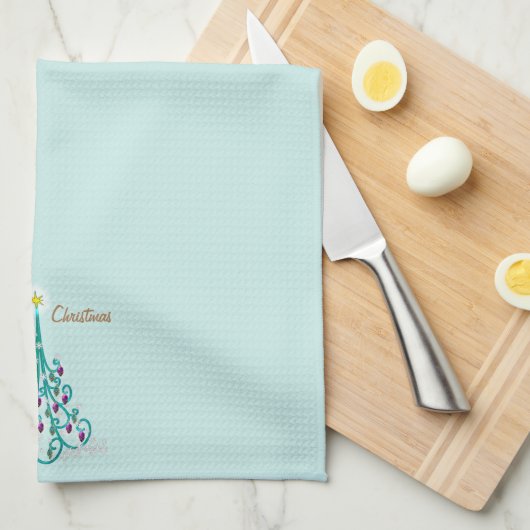 Wirbler Weihnachtsbaum Geschirrtuch (Viertel Falte)