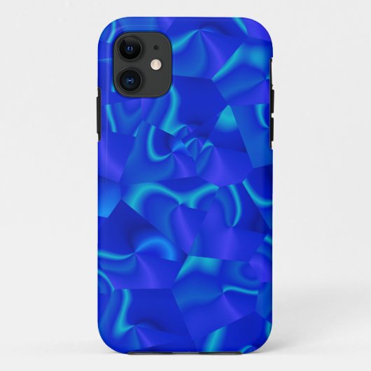 Wirbles Abstrakte mit blauer Facette Case-Mate iPhone Hülle (Rückseite)
