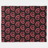 Wirbles Abstraktes Herz-Muster Fleecedecke (Vorderseite (Horizontal))