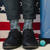 Wirbles Abstraktes Musterdesign Pulver Blau Künstl Socken