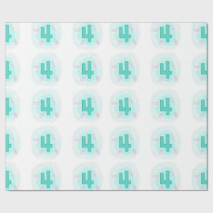 Wirbles Aqua Nr. 4 - viertägiges Wrapping Paper Geschenkpapier