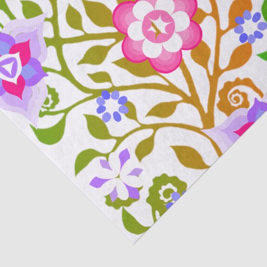 Wirbles Blumenmuster im Herbst Nizza Seidenpapier (Detail)