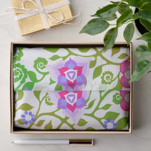 Wirbles Blumenmuster im Herbst Nizza Seidenpapier (Geschenk)