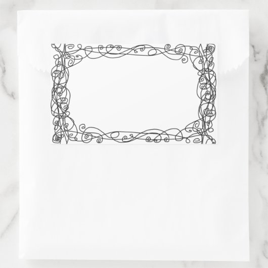 Wirbles Buchzeichen Rechteckiger Aufkleber (Tasche)