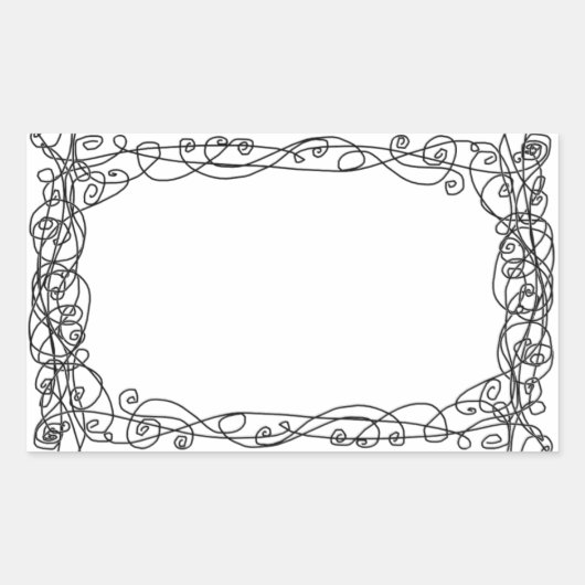 Wirbles Buchzeichen Rechteckiger Aufkleber (Vorderseite)