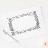 Wirbles Buchzeichen Rechteckiger Aufkleber (Umschlag)