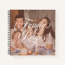 Wirbles Calligraphie-Familienrezepte-Foto Notizblock