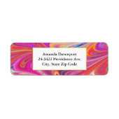 Wirbles Design in schlankem Rosa und orange (Vorne)