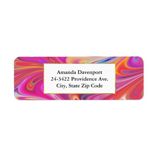 Wirbles Design in schlankem Rosa und orange (Vorne)