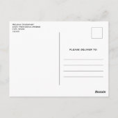 Wirbles Design in schlankem Rosa und orange Postkarte (Rückseite)