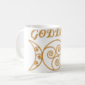 Wirbles dreifaches Göttin-Symbol Kaffeetasse (Vorderseite Links)