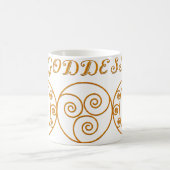 Wirbles dreifaches Göttin-Symbol Kaffeetasse (Mittel)