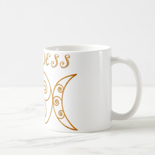 Wirbles dreifaches Göttin-Symbol Kaffeetasse (Rechts)
