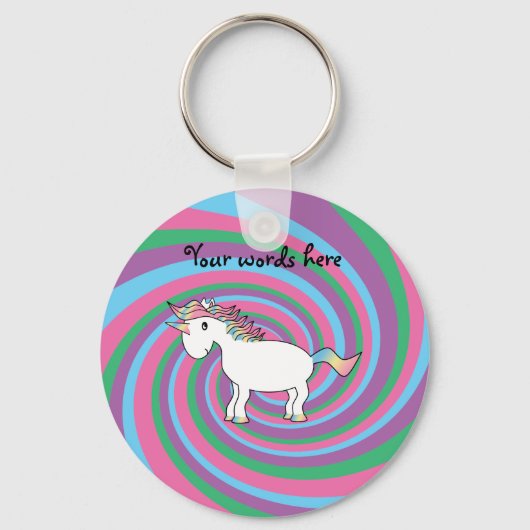 Wirbles Einhorn Schlüsselanhänger (Vorderseite)