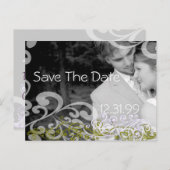 Wirbles Foto Save the Date Ankündigungspostkarte (Vorne/Hinten)