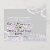 Wirbles Foto Save the Date Ankündigungspostkarte (Rückseite)