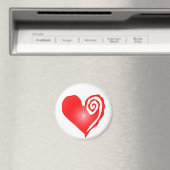 Wirbles Herz schwarz oder weiß Magnet (In Situ (Geschirrspüler))