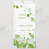 Wirbles irisches Kleeblatt auf einer Wiese Einladung (Vorne/Hinten)