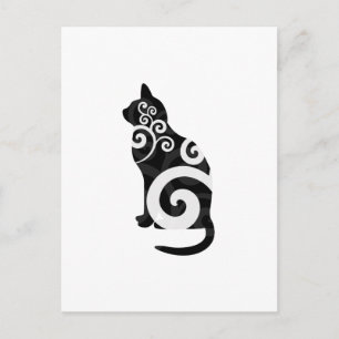 Wirbles Katzenschwarz Postkarte