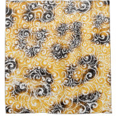 Wirbles Leopard-Muster Duschvorhang (Vorderseite)