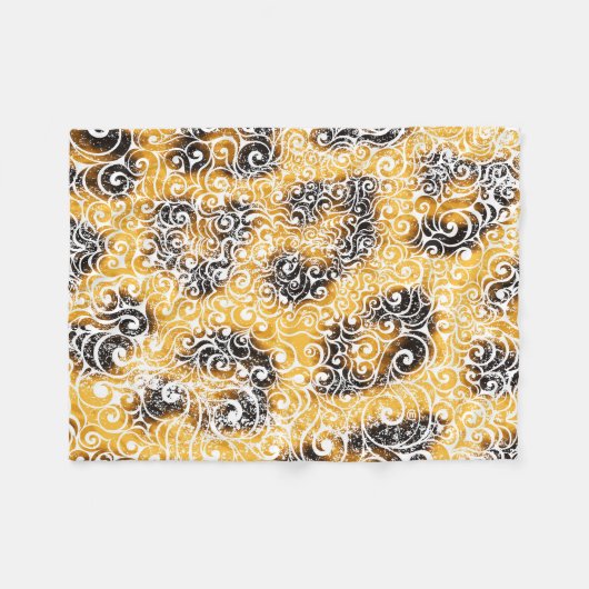 Wirbles Leopard-Muster Fleecedecke (Vorderseite (Horizontal))